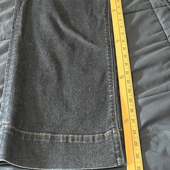 Express Dark Blue Wide Leg High Rise Jeans 8R - Picture 9 of 13